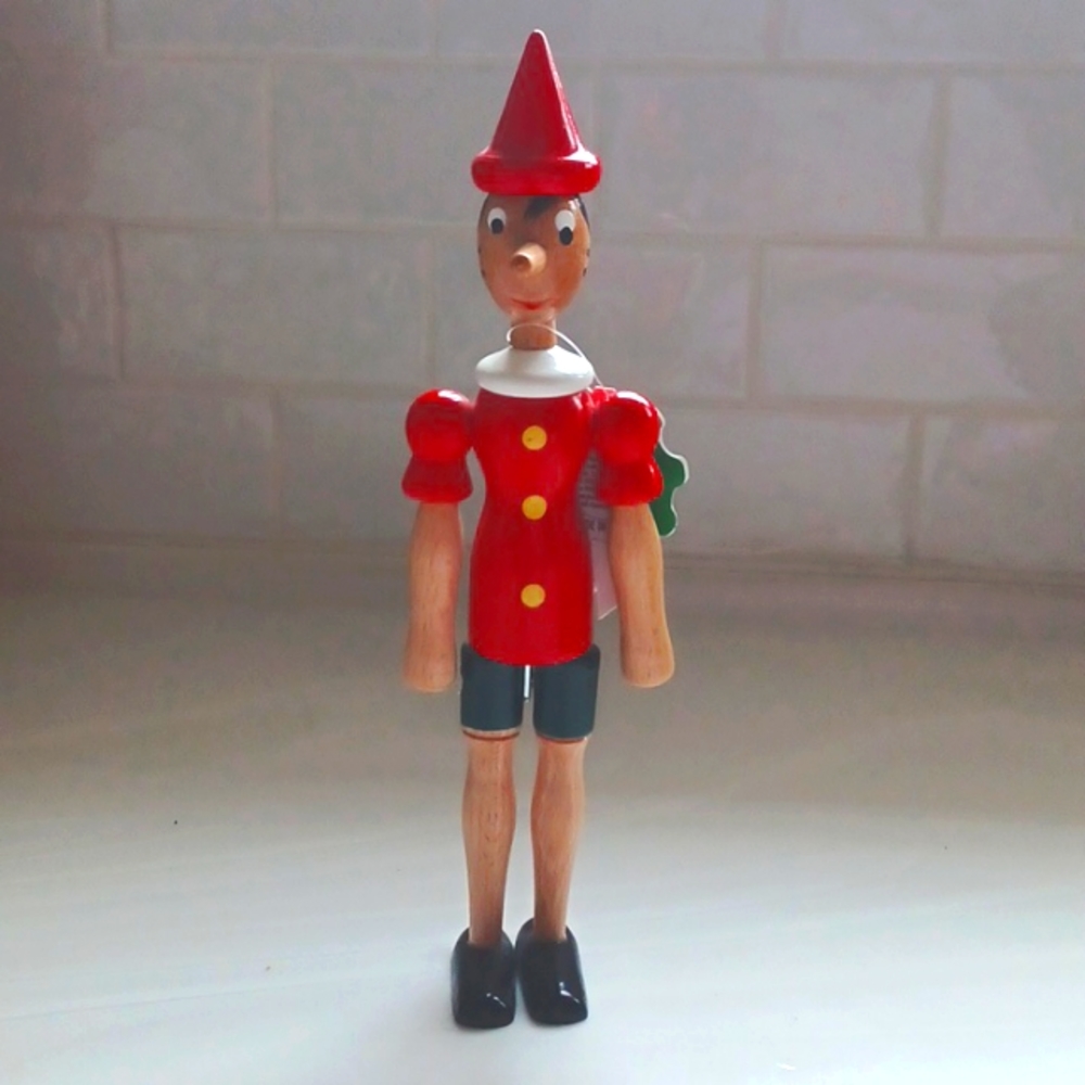 C2 Rainoldi Pinocchio Wooden Doll 9.5" NWT